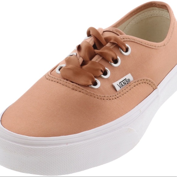 Vans Rose Gold Satin Lux Shoes - Picture 2 of 8